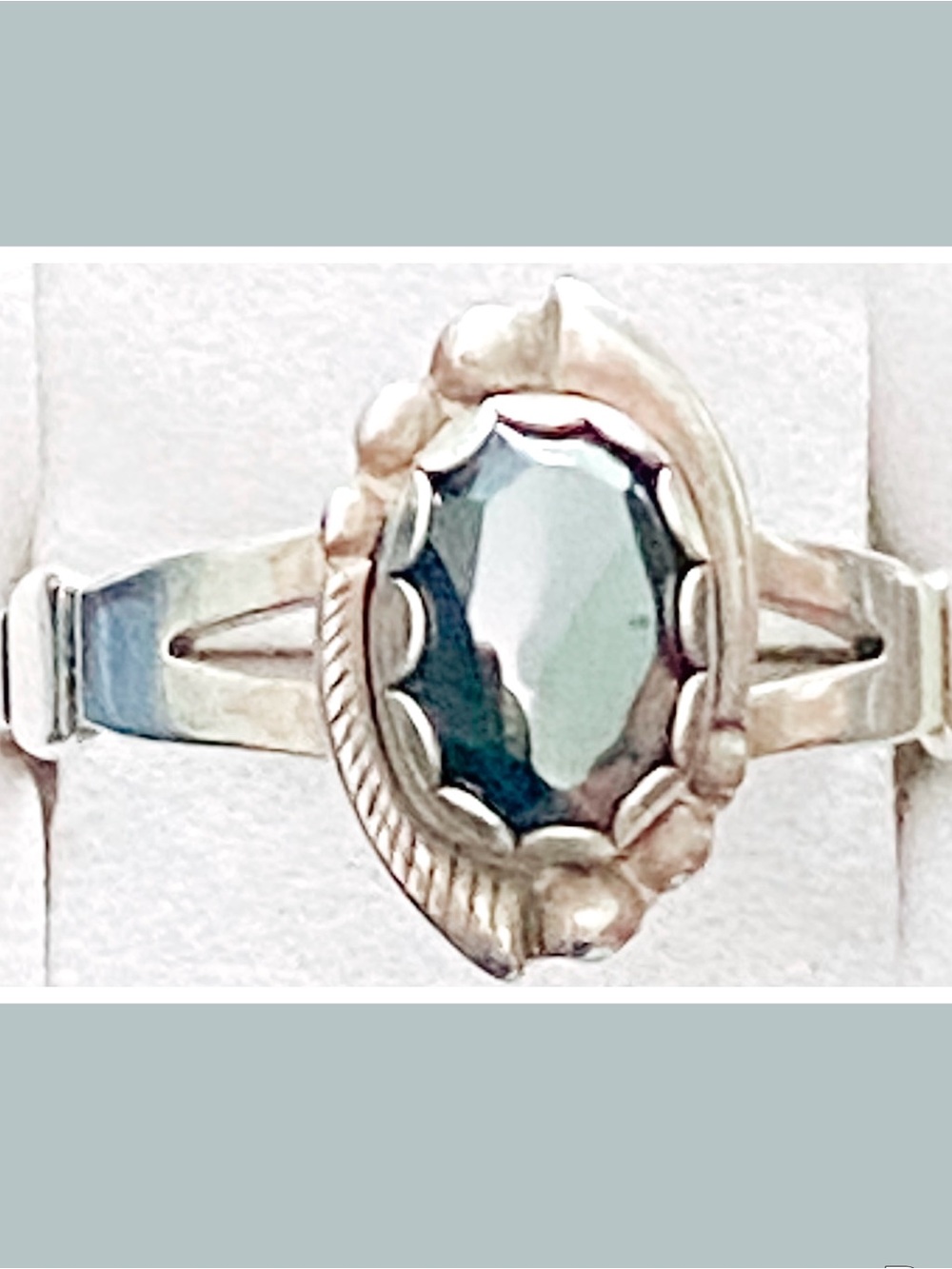 VTG NWT Wheeler Mfg Co Sterling Silver Black Diamond Ring Style 131-SRH